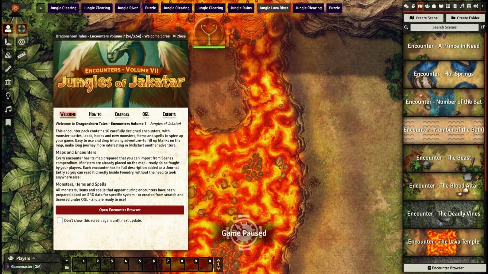 A screenshot depicting a wilderness with an open Journal Character sheet