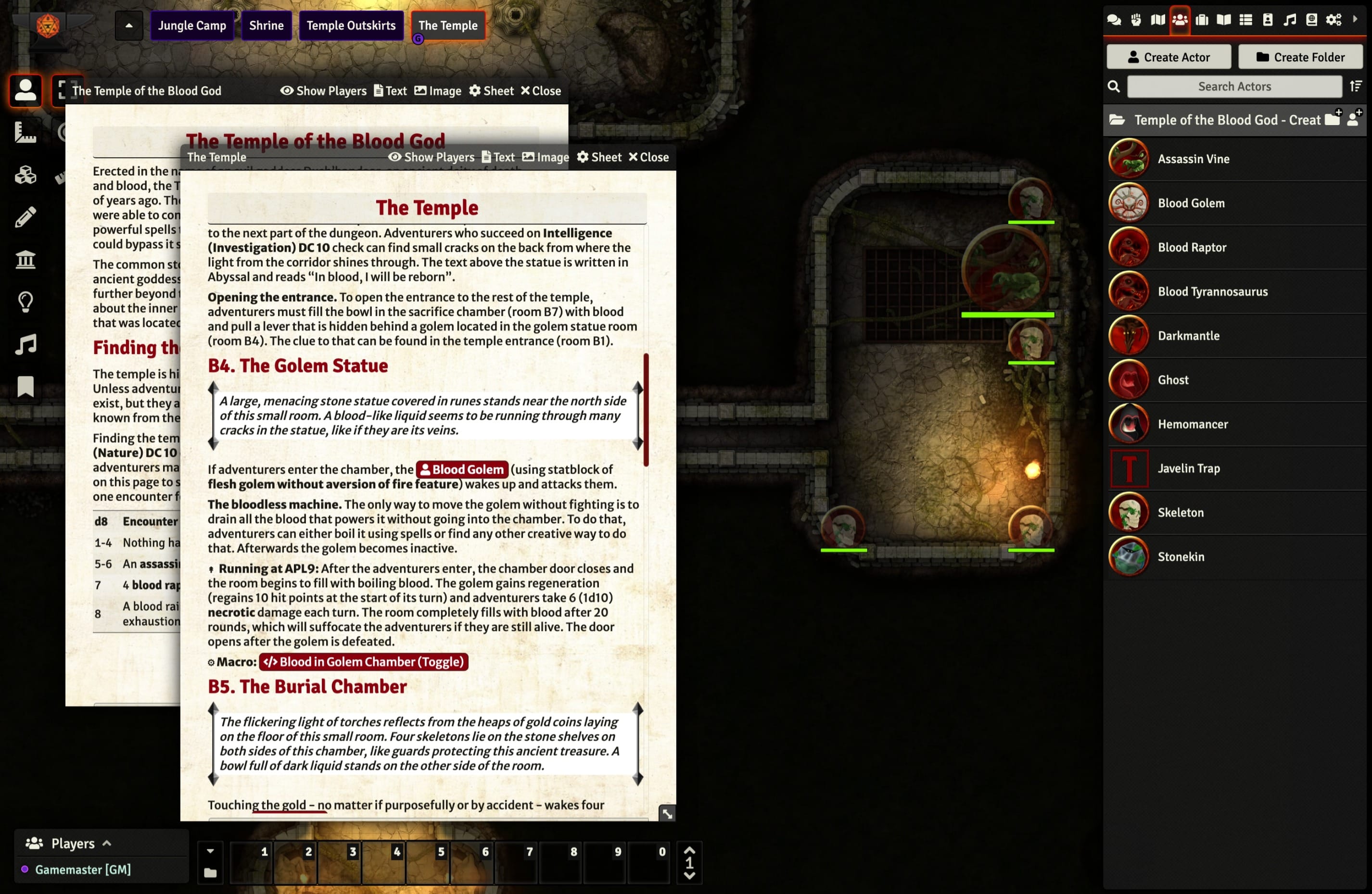 A screenshot depicting a wilderness with an open Journal Character sheet