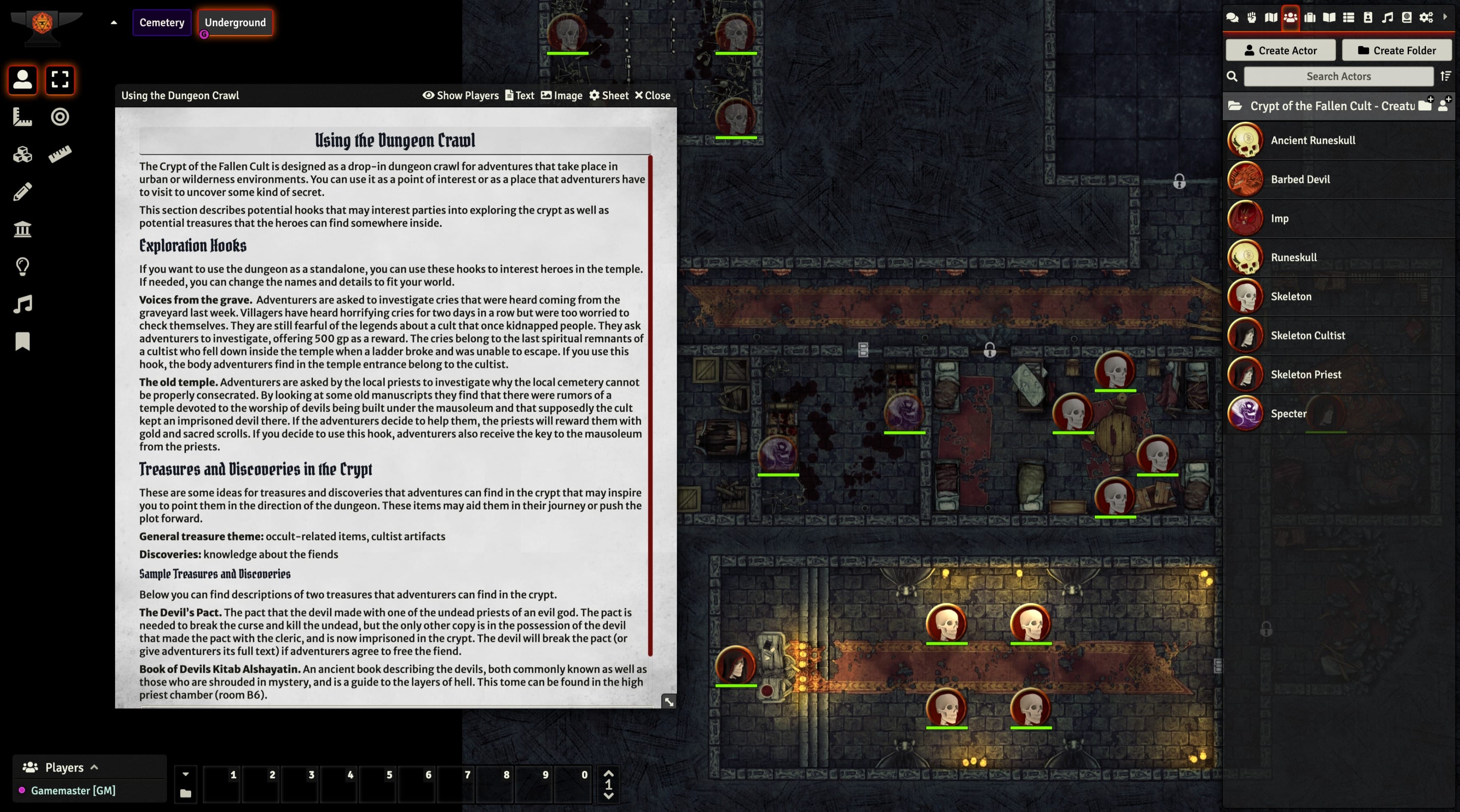 A screenshot depicting a wilderness with an open Journal Character sheet