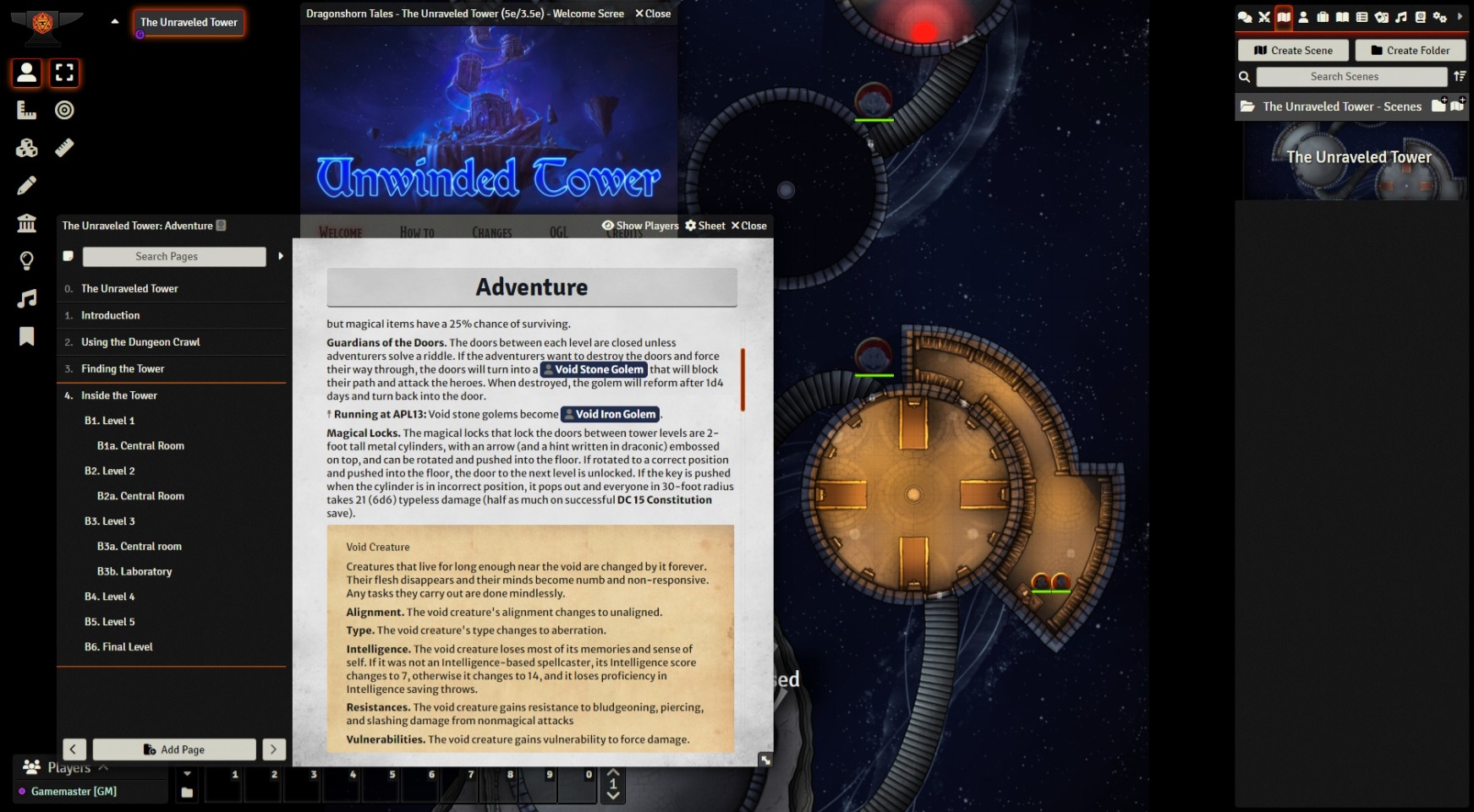 Dungeon Crawl - The Unraveled Tower Foundry VTT Screenhost