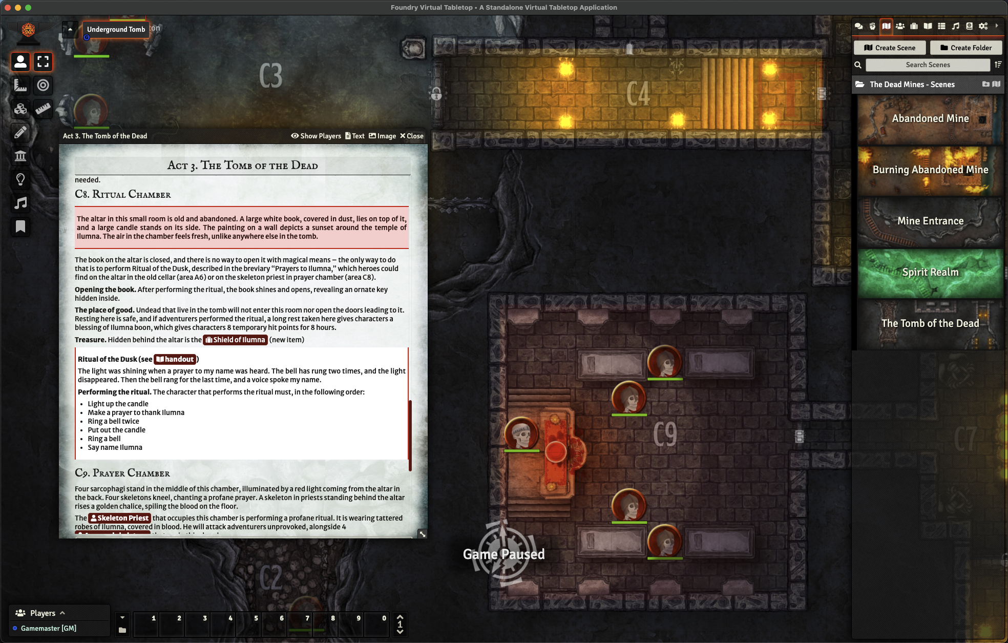 A screenshot depicting a dungeon scene