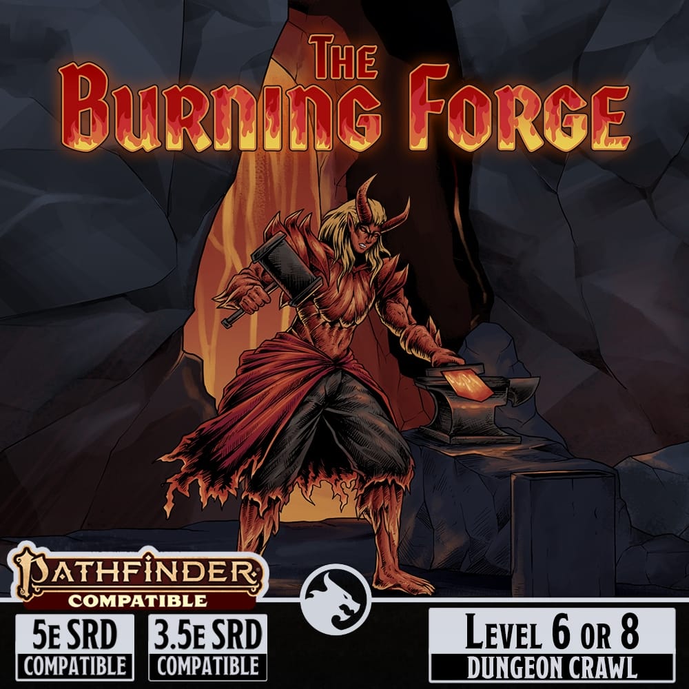 The Burning Forge - 5e compatible PDF and Foundry VTT adventure
