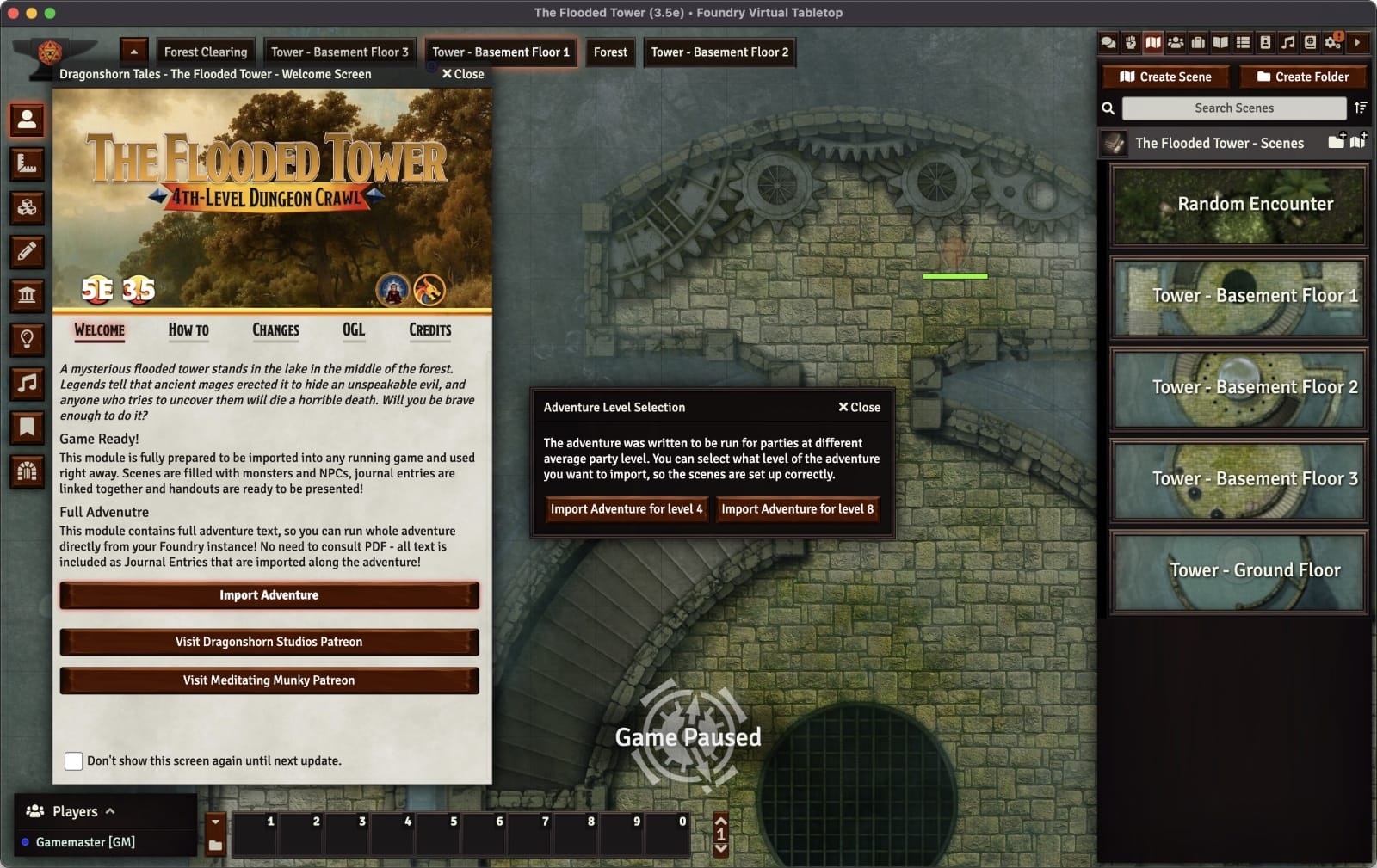 A screenshot depicting a wilderness with an open Journal Character sheet