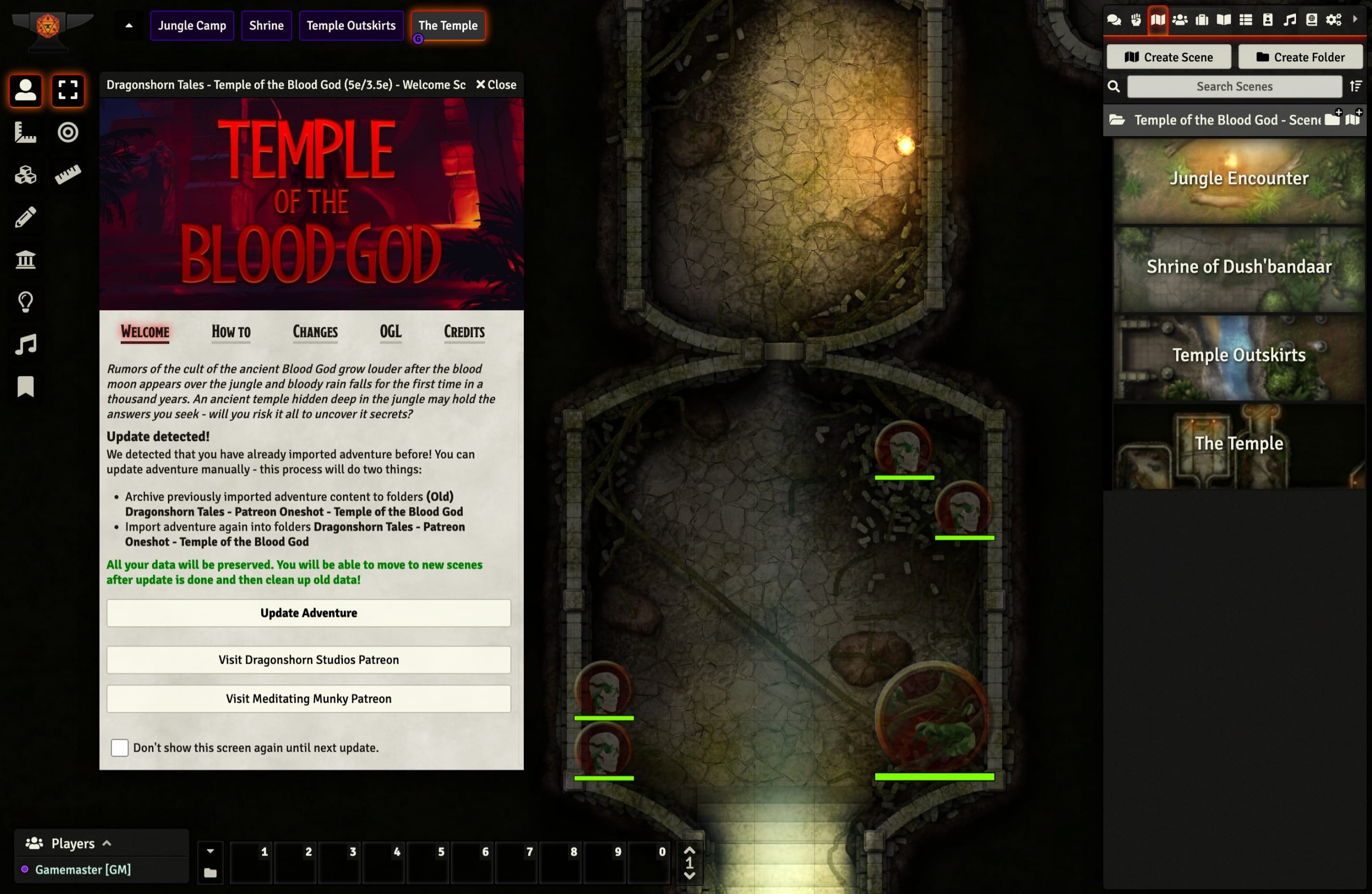 A screenshot depicting a wilderness with an open Journal Character sheet